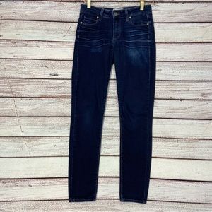 Paige Jeans Size 27 Peg Super Skinny Stretch Blue Denim Pants